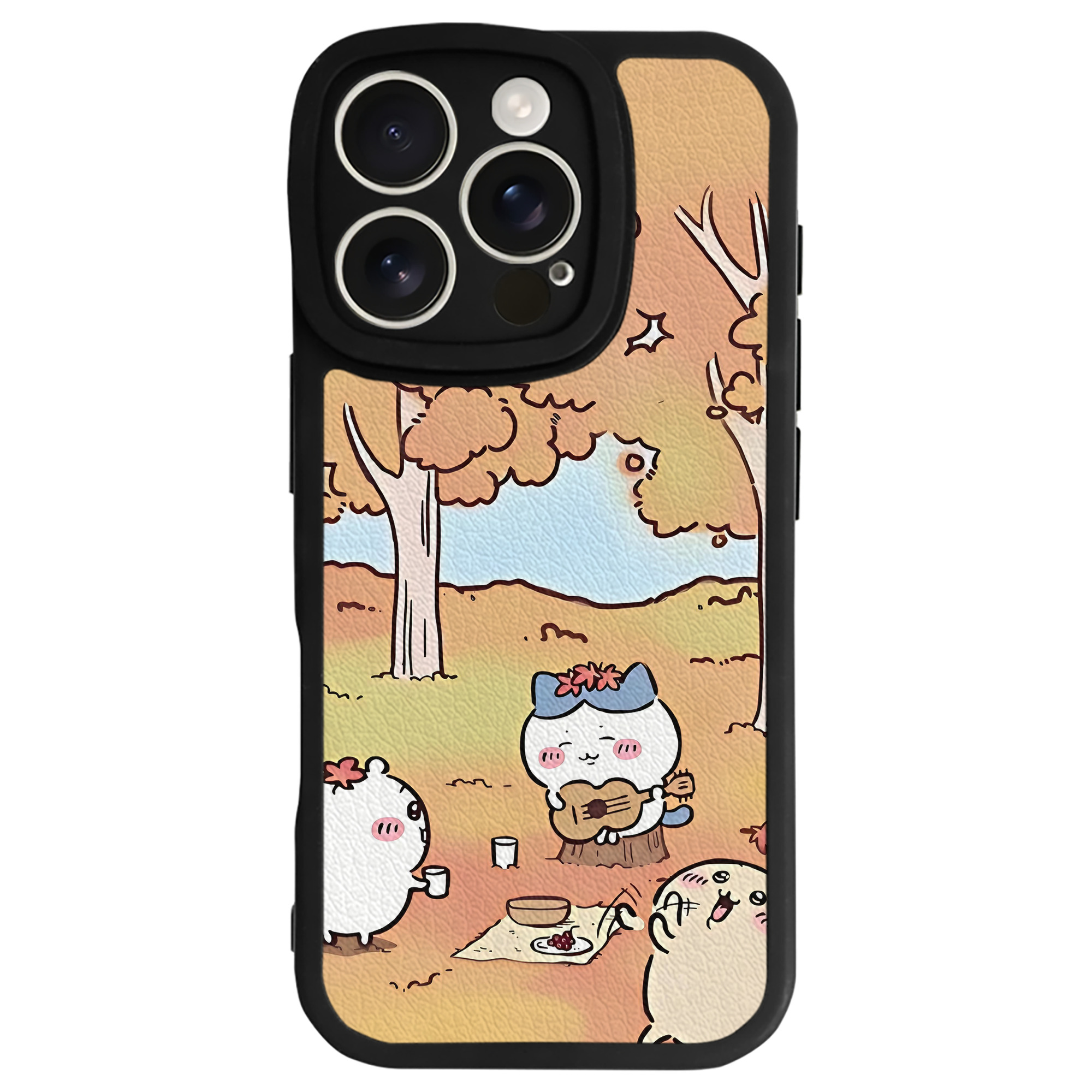 （画像用） ちいかわ Chii-kawa 【iPhone 16シリーズ対応】シリコンスマホケース（レザー調） 材質：シリコン